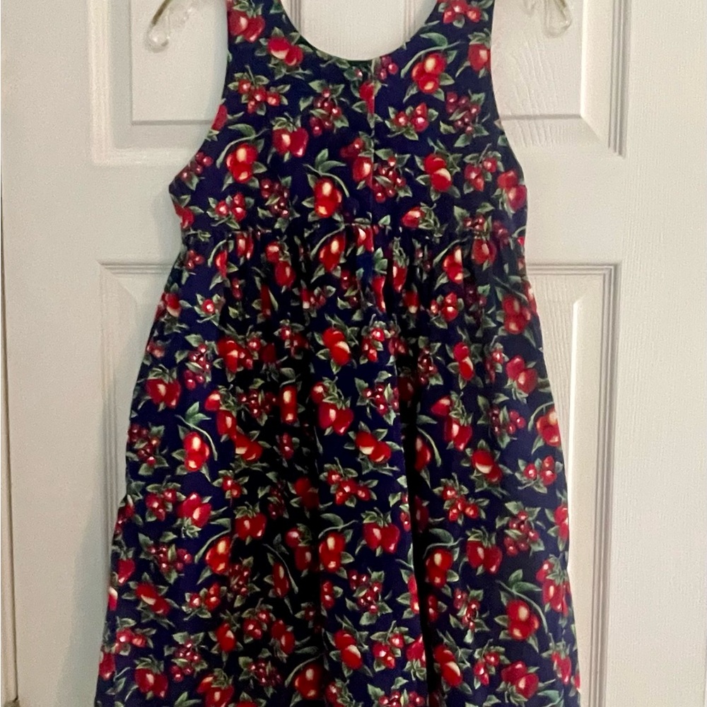 Charming Strawberry/Cherry Print Kids Dress Size M